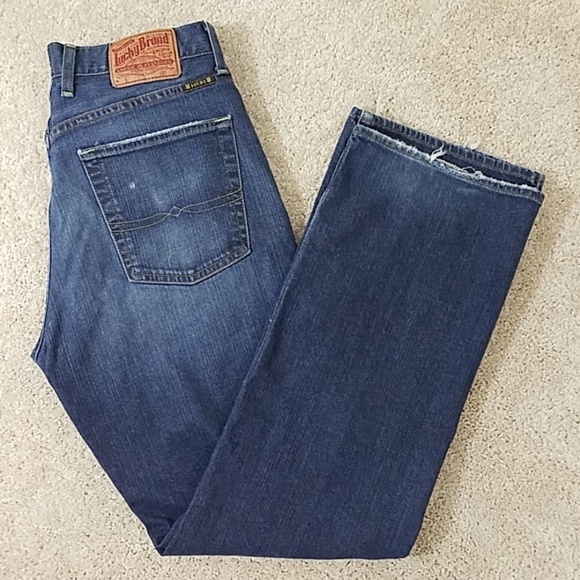 Lucky Brand~Mens 32×32~Blue Distressed "DUNGAREES" - Picture 1 of 8